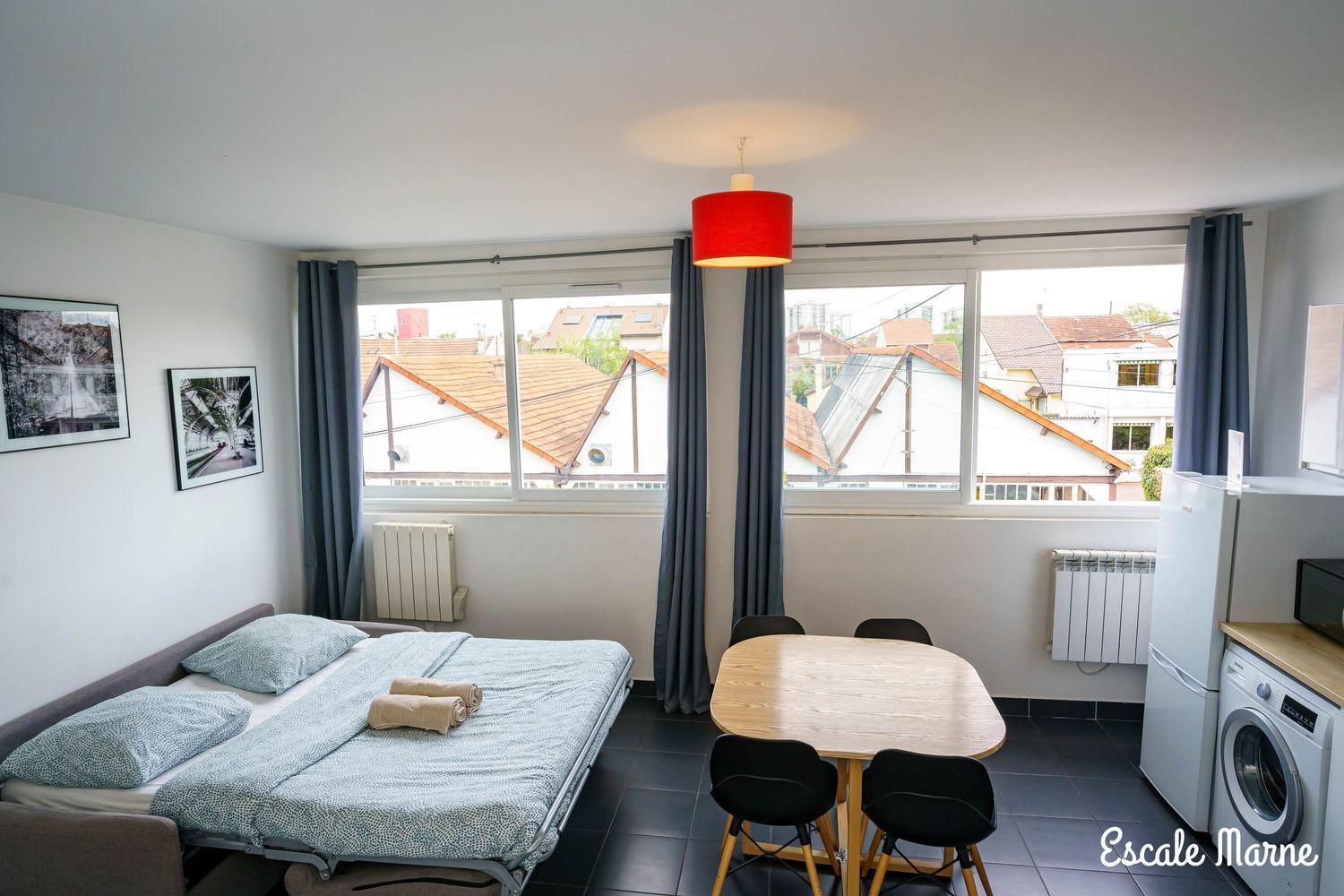Escale-Marne Fr - 102 - Free Parking - Free Luggage Storage - All Equipped - Linen Included - Washing Machine - 10Mn Walk Metro 8 - Rer A - Panoramic View - From 1 To 4 Guests Maisons-Alfort Kültér fotó