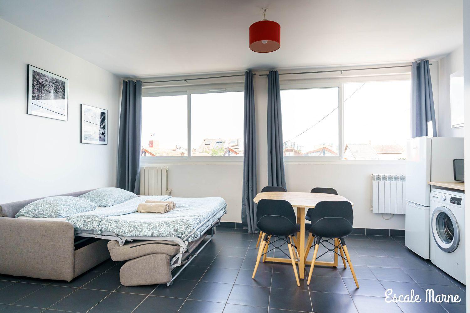 Escale-Marne Fr - 102 - Free Parking - Free Luggage Storage - All Equipped - Linen Included - Washing Machine - 10Mn Walk Metro 8 - Rer A - Panoramic View - From 1 To 4 Guests Maisons-Alfort Kültér fotó